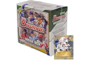 GENERIC NEW 2024 BOWMAN Baseball Trading Card FACTORY SEALED MEGA Box (w/ 2 Bowman Chrome Packs Per Box) - Chance for ELLY DE LA CRUZ ROOKIE CARD and DYLAN CREWS 1st BOWMAN Rookie Card! Plus Novelty Aaron Judge Card in Picture