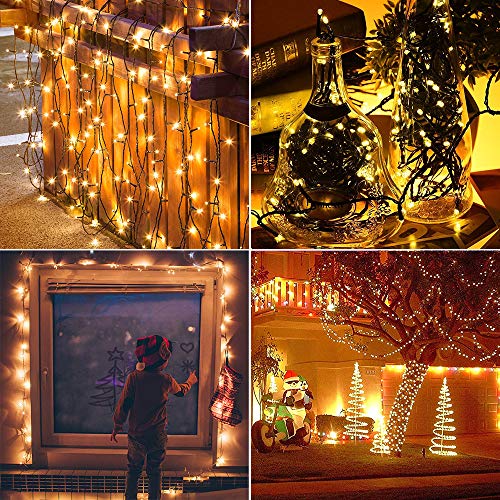 Solar String Lights Outdoor,Cshare 200 LED 8 Modes 72 FT Powered Fairy Lights Waterproof for Festival Garden Yard Pathway Christmas Tree Home Wedding Party Decorations (Warm White)