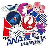 Yubbaex Luggage Stickers 55 Pcs Laptop Stickers Pack Cool Vinyl Waterproof Sticker for Pad Mac Car Plane Bicycle Drone Decal 