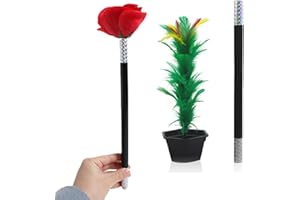 Stick to Rose+Flower Magic Tricks Flowers Appearing Close up Street Stage Magic Props,Easy Magic Trick Toys Show Performance 