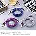 Micro USB Cable 10 Ft, OKRAY 3 Pack Long Nylon Braided Micro USB Android Charger High Speed 2.0 Data Sync Cord Compatible with PS4, Samsung Galaxy S7/S6/J7/Note 5, K40/K20, Tablets(Black Blue Purple)