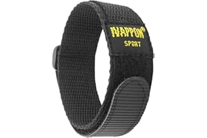 IVAPPON Hook Loop Sport Watch Strap 18mm 20mm 22mm Nylon Straps Black Blue Fastening Watchband