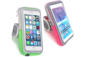 GLBSUNION LENPOW 2 Pack Multifunctional Outdoor Sports Armband Sweatproof Running Armbag Casual Arm Package Bag Gym Fitness Cell Phone Bag Key Holder for iPhone 14 13 12 Max Pro Plus Samsung Galaxy Note S22 S21