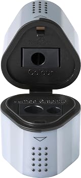 Faber-Castell Grip Trio Pencil Sharpener Tub Box Silver 2001 view 2