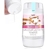 6oz Calcium Lactate Powder, 100% Pure Food Grade Calcium Lactate, Non-GMO, Neutralizes Food Acidity, Keeps Food Fresh, Ideal 