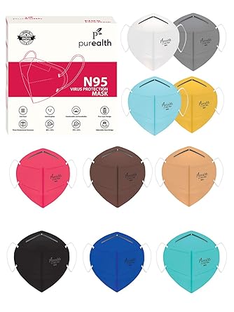 Purealth N95 5 Layer Nonwoven Fabric Face Mask, Reusable, Washable CE and ISO Certified to