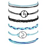 Long tiantian 2 Pcs Summer Surfer Wave Anklet