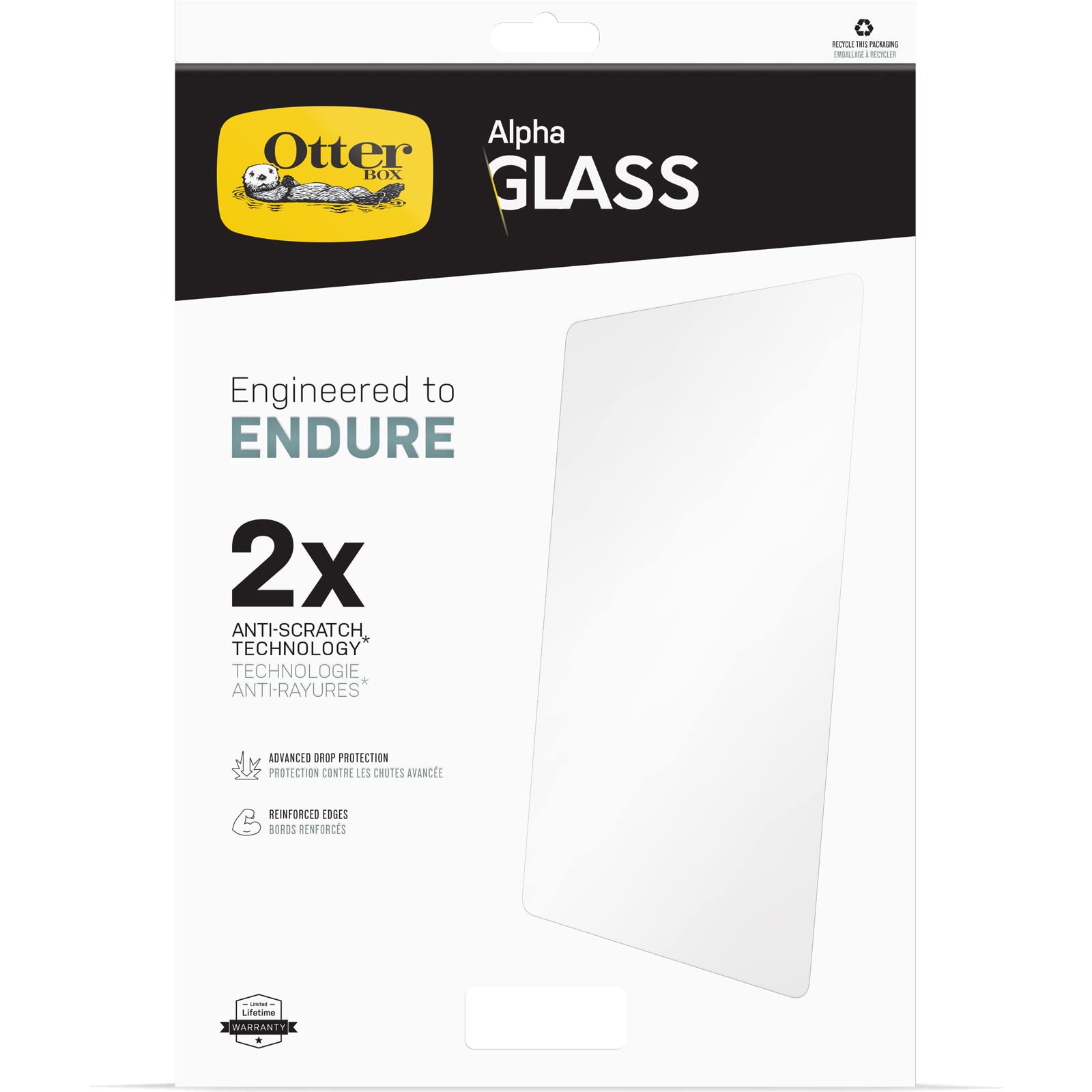 Photo 1 of OtterBox Alpha Glass Screen Protector for iPad 10th Gen (ONLY), Flawless Touch Response, Fingerprint Resistant, Easy Installation
