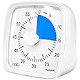 Yunbaoit Visual Timer with Night Light, 60-Minute Countdown Timer for Kids and Adults, Silent Classroom Timer, Time Management Tool for Home, School, or Work (Light White)