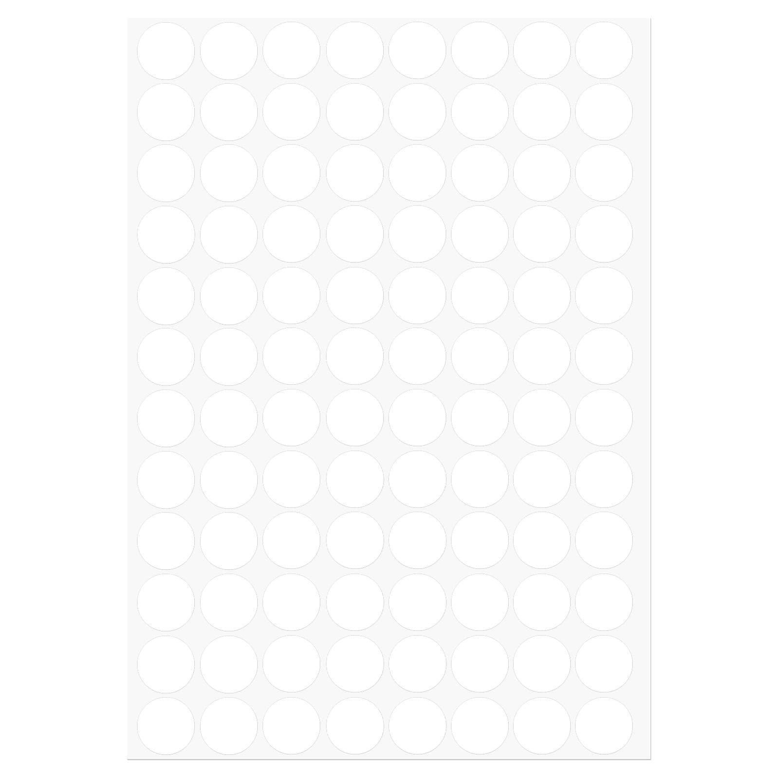 Photo 1 of uxcell 1 Sheet/96Pcs Screw Hole Cover Stickers, 15mm Dia PVC Self Adhesive Covers Caps Dustproof for Wood Furniture Cabinet Shelf Wardrobe, White