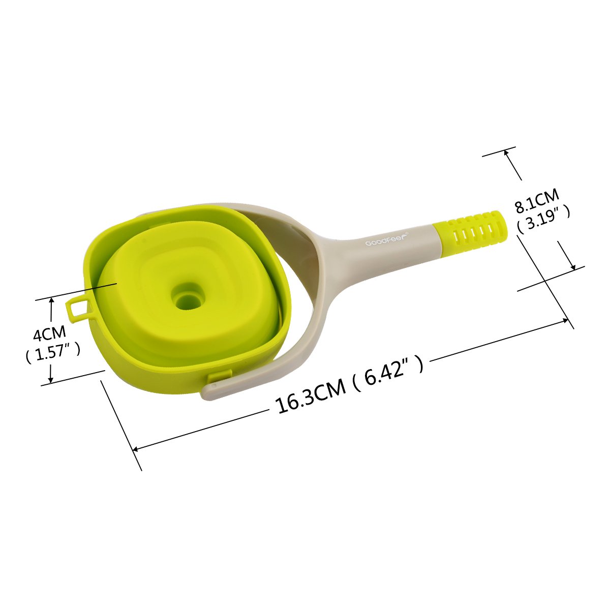 LONGLISHENG Collapsible Funnel, Silicone Folding Funnel Kitchen Funnels with Handles for Liquid Transfer