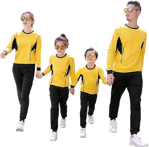 Amazon もうほうきょう 親子服 ペアルック スウェット 2点セット ジャージ カジュアル スポーツウェア 上下セット 春 秋 セットアップ おしゃれ レディース メンズ 男の子 女の子 5色展開 ジャージ上下セット 通販