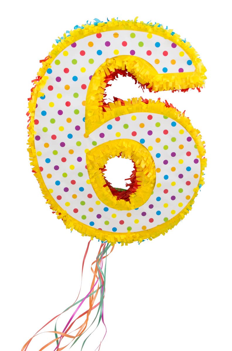 Folat 60946 Pinata Number 6-49 cm, Multi Colours
