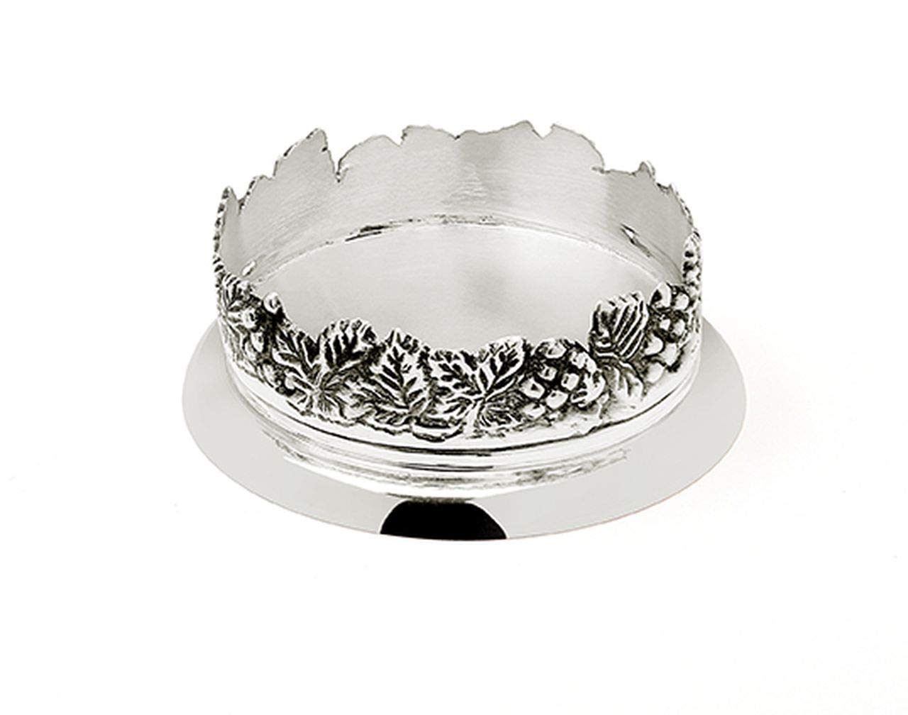 Varotto & Co. Sheffield Coaster Style Grappe Cod.581256 cm 4h Diam.11 Silvered Brass Silver Plated
