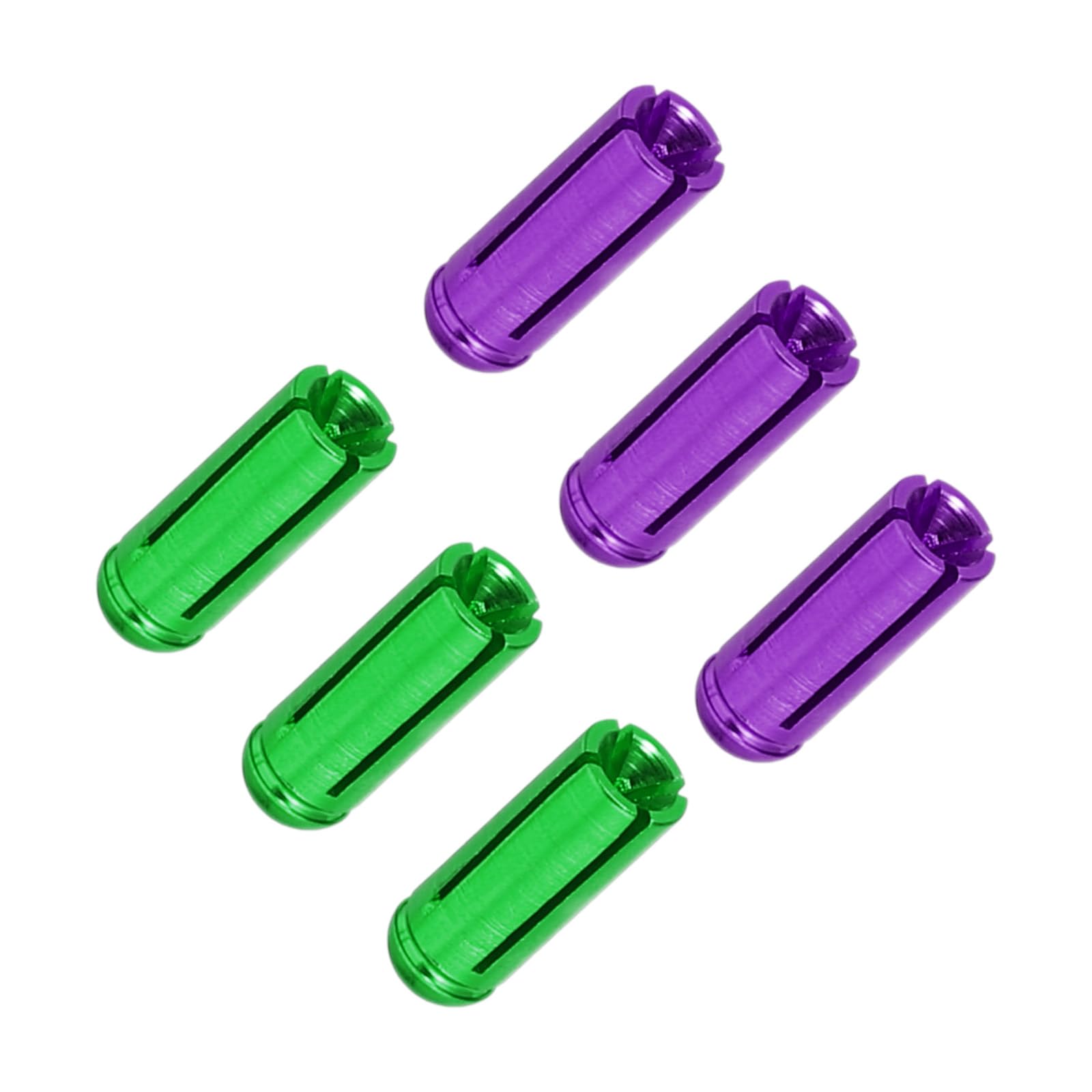 PATIKIL Dart Flight Protectors, 6 Pack Aluminum Dart Accessories for Enhanced Durability, Green Purple