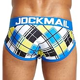 JOCKMAIL Men's Underwear Briefs Playful Printed briefs Ice Silk Sexy Low Waist Underwear