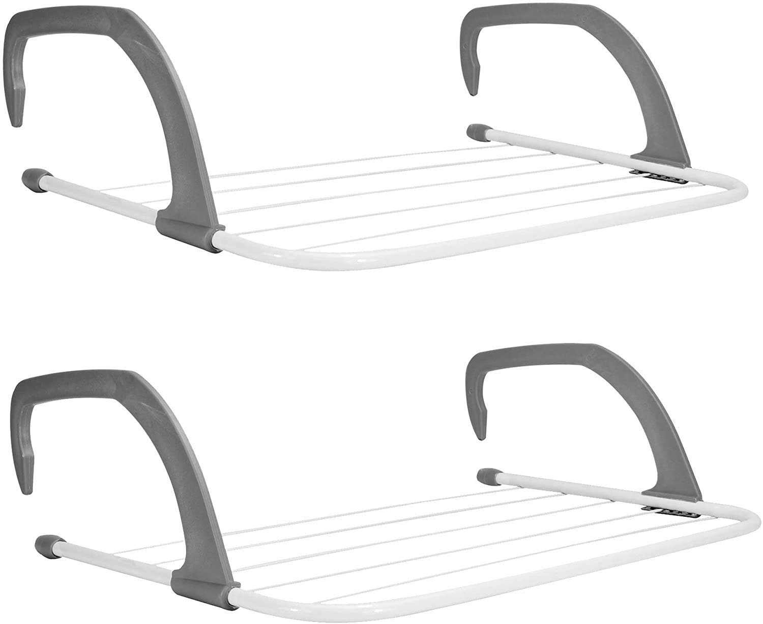 Rainberg 2 X 5 Bar Radiator Folding Airer Radiator Towel Holder Clothes Dryer Rack Rail | Install on any Radiator in any room.