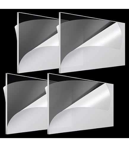 3-Pack Clear Acrylic Sheets - 6x8 Inches, 1mm Thick Shatter-Resistant Plexiglass