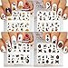 Halloween Nail Art Water Slide Tattoo Stickers Decals Fun and Scary - Pack of 4