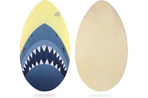 HQO LOVL 35 inch Skim Board for Kids Adults Wooden Skim Boards with High Gloss Coat for Beach Skimboards for Beginners