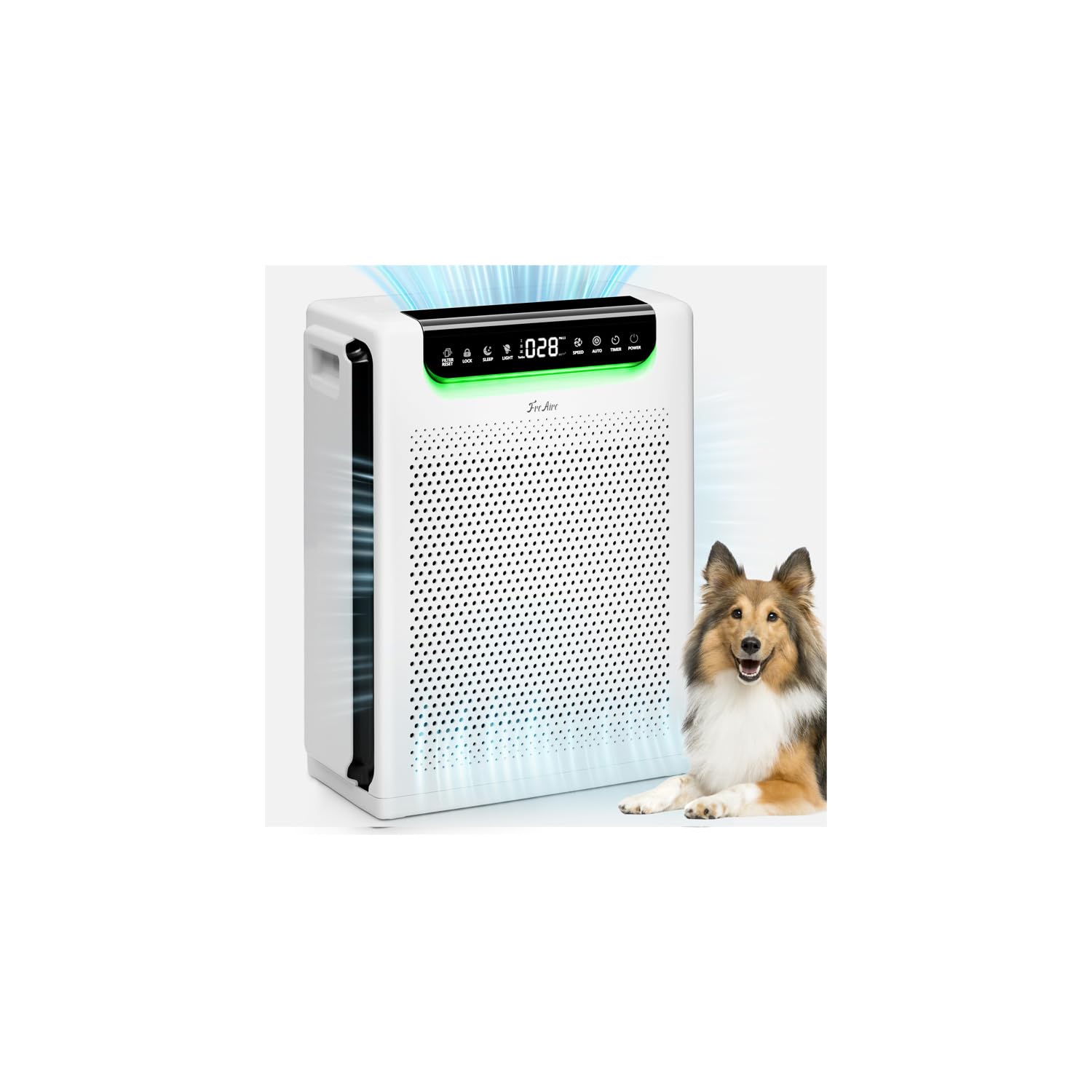 Photo 1 of Air Purifiers for Home Large Room, Cover Up to 2600 Ft² with Washable Filters, Powerful Turbo Mode, PM2.5 Air Quality Display, 22dB Sleep Mode, Air Cleaner for Pets Hair, Smoke, Odors, HAP607, White