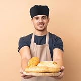 Lusofie 4 Pcs Unisex Chef Hat Adjustable Black Breathable Kitchen Cooking Caps view 5