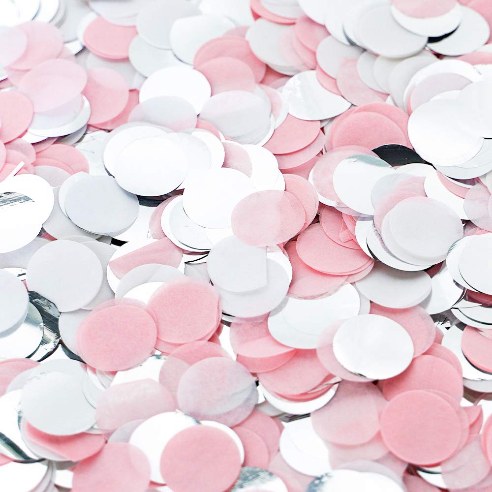 Buy 2.5cm Paper and Foil Confetti Pretty Pink Mix Round Tissue Confetti