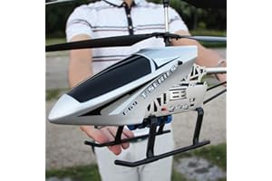 SREJNGL 75cm Super Large 2.4G Remote Control Aircraft Anti-Fall Rc Helicopter Drone Model Outdoor Alloy RC Aircraft Easy to Learn Good Operation for Adult Kids Toy Xmas Gift(2 Batteries)