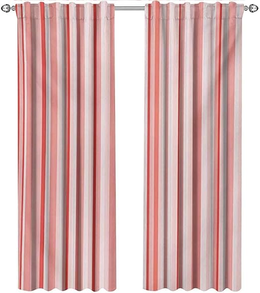 Amazon Com Shenglv Coral Curtains Light Blocking Vertically