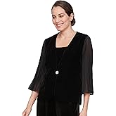 Alex Evenings Womens Jacket and Scoop Tank Top Velvet Twinset Petite Regular