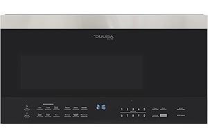 DUURA Elite DE161OTRSSS Microwave Oven Built-in 1000-Watts with 10 Power Levels Pre Settings and Express, Sensor and Speed Cooking and Silent Mode with Glass Turntable, 1.6-Cu.Ft, Metallic