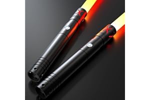 Lorsaberus Light Saber for Dueling 2 Packs Light Sabers for Kids with 12 RGB Colors 4 Sound Fonts Metal Hilt 2 in 1 Real Light Sabers Toys for Adult Christmas/Halloween Cosplay/Birthday Gifts