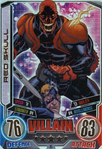 Marvel Hero Attax Series 2 The Avengers Rainbow Foil Card 15 Red Skull