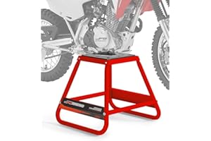 JFG RACING Dirt Bike Stand,Detachable Anti Slip Off Road Steel MX Heavy Duty Dirtbike Maintenance Motorcycle Stand-Red