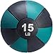 Amazon Basics Workout Fitness Exercise Weighted Medicine Ball - 15 Pounds, Turquoise and Black