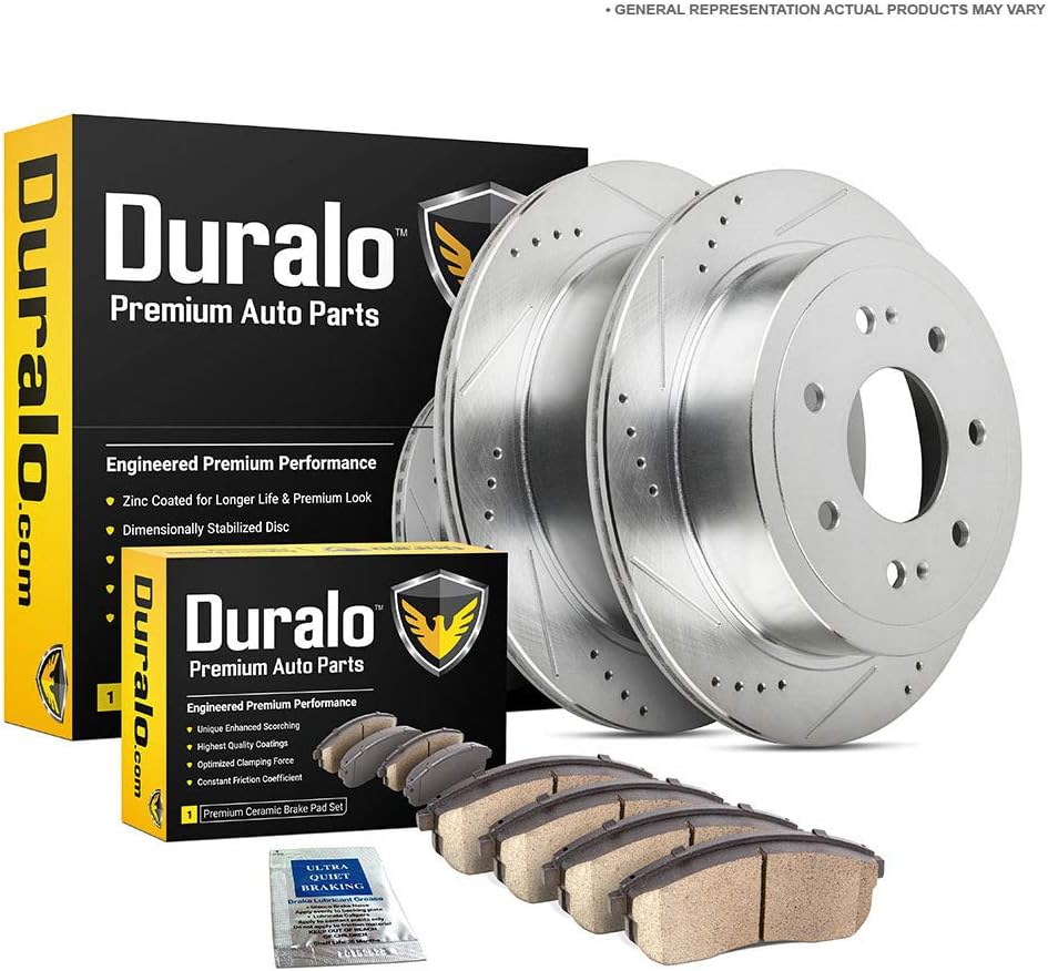 Amazon Com Front Brake Pads And Rotors Kit For 2009 Ford F150 F 150 7 Lug Duralo 153 5804 New Automotive