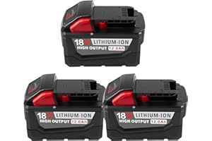New Model 12.0Ah/18V Lithium Battery Replace for Milwaukee M18 Battery Compatible with All Original Mil 48-11-1850 48-11-1860