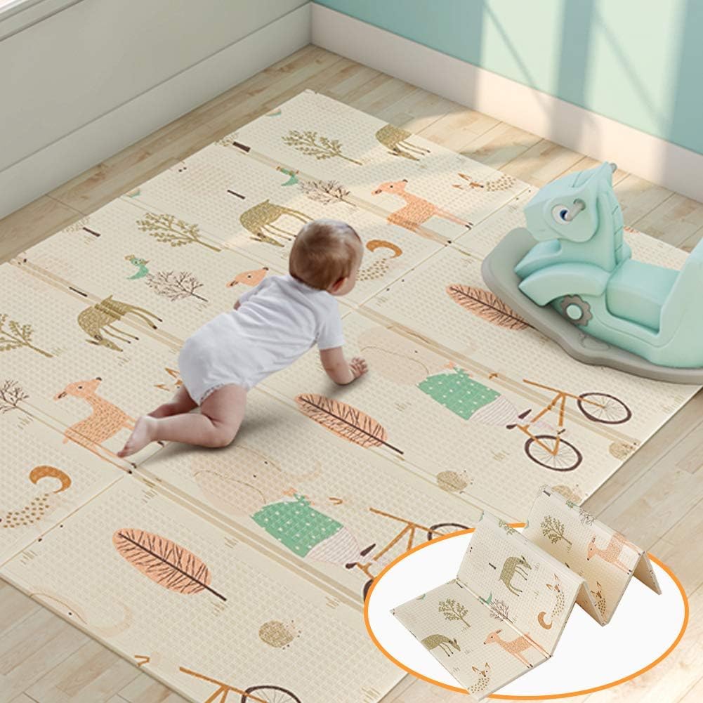 150x180x1cm Tapis De Jeu Pliable Antiderapant Tapis De Jeu Pour Bebe Mousse De Tapis De Jeu Xpe Mousse Impermeable A Leau Extra Large Et Reversible Eveil Et Jouets Bebe Puericulture Centroarco Com