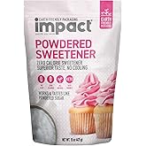 Impact Powdered Sweetener - Allulose, White Monk Fruit Blend – Zero Calorie and Carb, Keto-Friendly, Guilt-Free Substitute fo