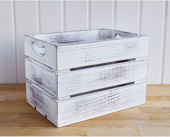 Uala Shop Caja de Fruta Blanca Alta: Amazon.es: Hogar
