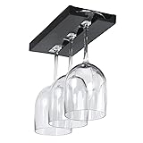 DESONAUT Wine Glass Holder,Black Wine Glass Rack