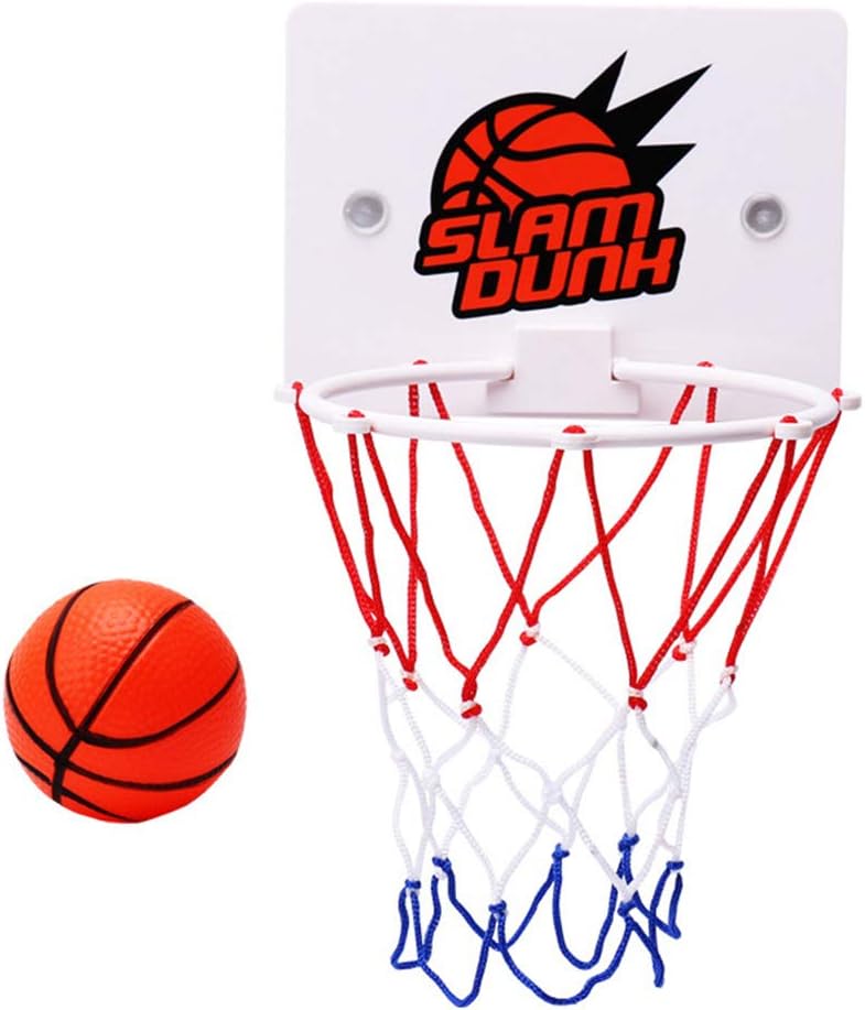 Tenrry Children Kids Mini Basketball Hoop Toys Suck Wall-Mounted Stand with Pump Sport Toy Set