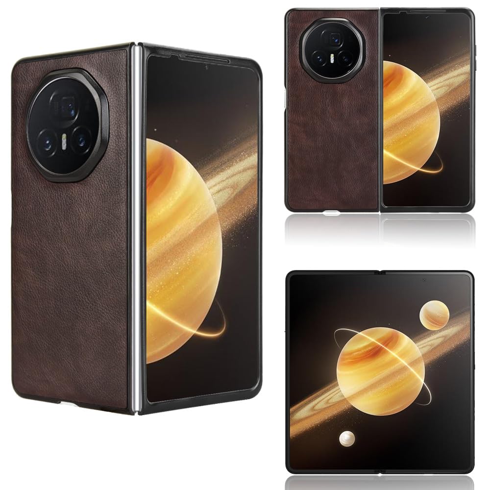 SHIEID Premium PU Leather Case Compatible With Honor Magic V3 - Brown Cover
