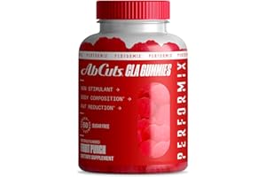 PERFORMIX AbCuts CLA Gummies - 60 Gummies, Fruit Punch - Non-Stimulant, Body Composition and Fat Reduction - Contains Omega 3, Flaxseed Oil & Vitamin E Sugar Free Healthy Metabolism