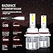 Tencasi 2PCS 9004 LED Headlight Bulbs C6 Series 72W 7600LM 6000K Cool White Lamp LED Conversion Kits Super Bright with COB LED CHIPS - 1 Year Warranty