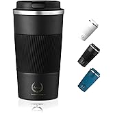 Coffee Tumbler Insulated Coffee Cup-Valentines Best Day Gifts for Her for Women Fathers Day for Dad Men Him Thermos Travel Mug with Lid for Birthday 18oz Stainless Steel