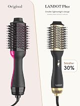 LANDOT Hair Dryer Brush 3 in 1 Ionic Blow Dry Brush 60mm Barrel view 6