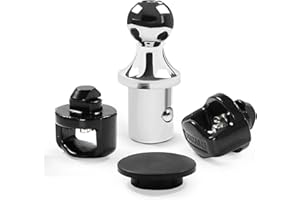 QUEENCAR 30137 Gooseneck Hitch Kit, 2-5/16 Gooesneck Ball, Gooseneck Ball Hitch Kit fits for Ford F-250 F-350 F-450，pop-in Ball, 30000 lbs，2 Safety Chain