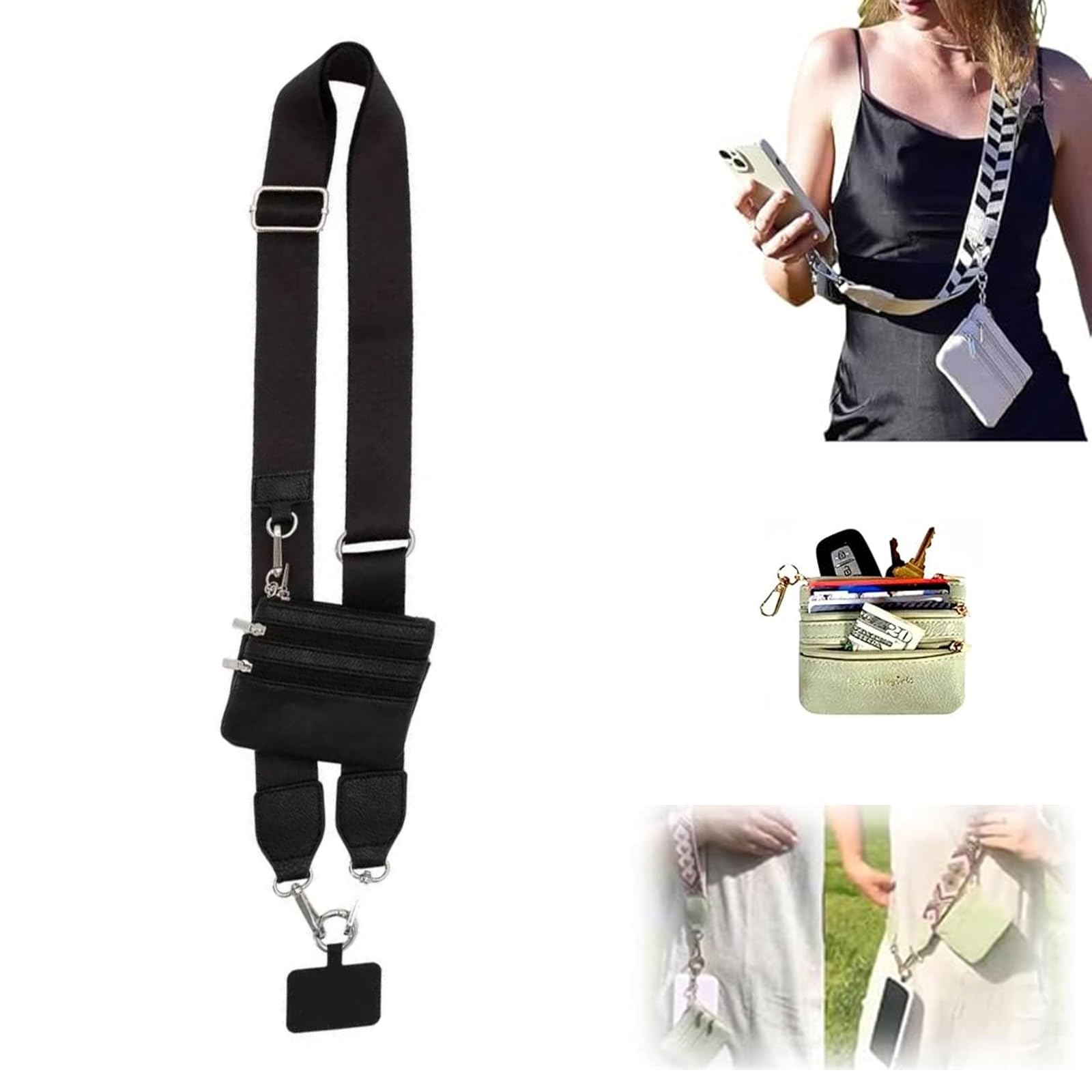 Crossbody Phone Holder for Women New Phone Strap with Zippered