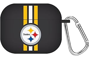 Game Time Pittsburgh Steelers HD Case Cover Compatible with Apple AirPods Gen 4 (Stripes)